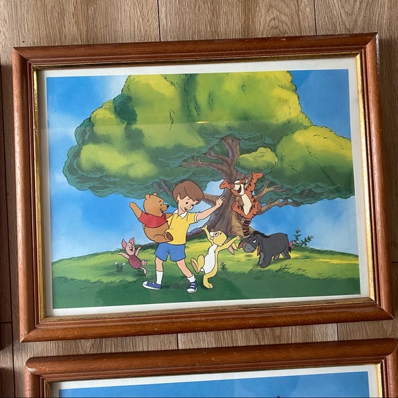 Disney Winnie the Pooh Framed Wall Decor 4pc 14”x11” - Picture 3 of 8